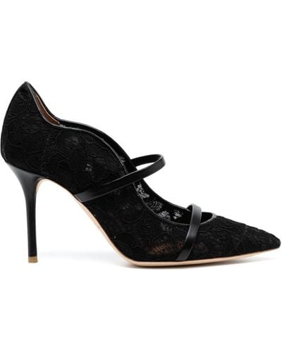 Malone Souliers Maureen 85mm Lace Court Shoes - Black