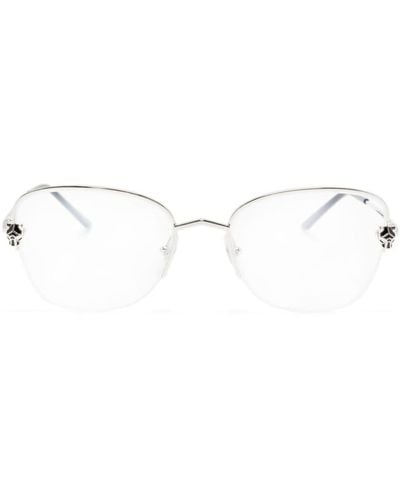 Cartier Panthère De Cartier 眼鏡フレーム - ホワイト