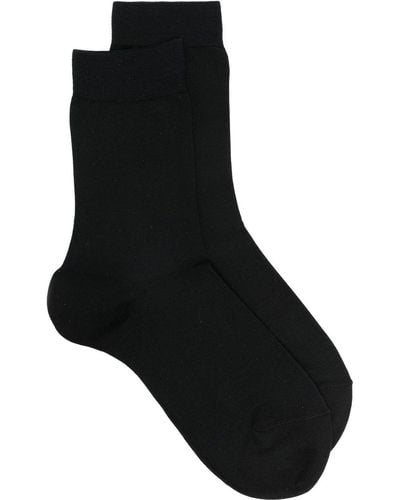 FALKE Intarsia-knit Logo Cotton Socks - Black