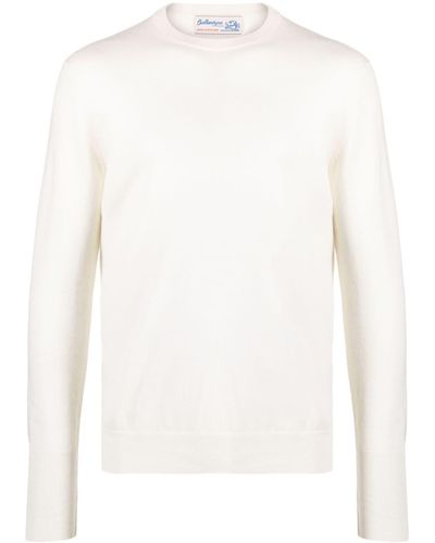 Ballantyne Crew-neck Cashmere Sweater - White