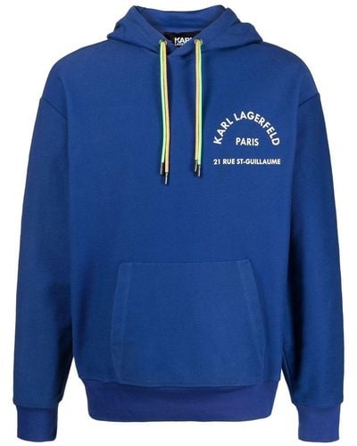 Karl Lagerfeld Hoodie mit Kordelzug - Blau