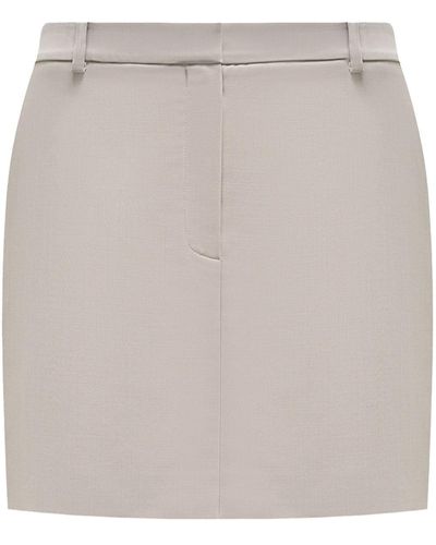 12 STOREEZ Stretch-crepe Miniskirt - Natural