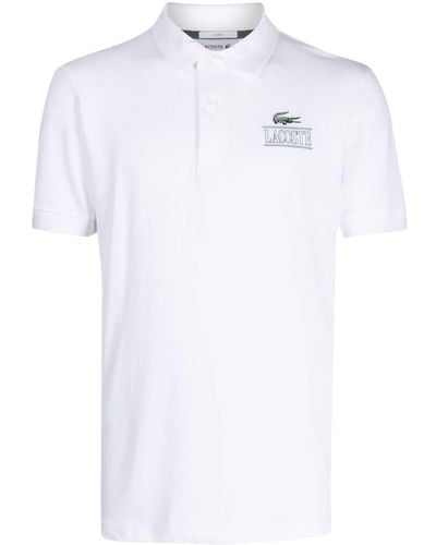 Lacoste Logo-print Short-sleeve Polo Shirt - White