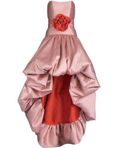 Silvia Tcherassi Elaine Rose-appliqué Dress - Red