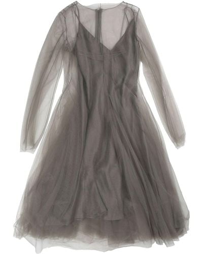 Marc Le Bihan Sheer silk dress - Grau