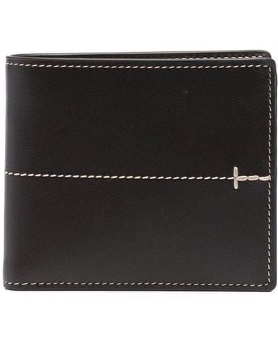 Tod's Stitch-detail Leather Wallet - Black
