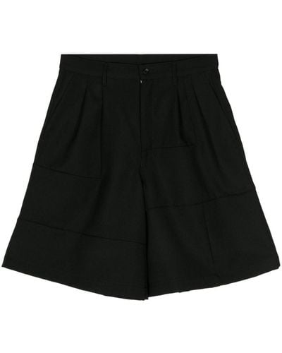 Comme des Garçons Pleated Wool Tailored Shorts - Black
