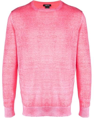 Avant Toi Crew Neck Sweater - Pink