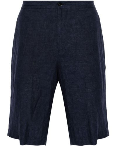 Zegna Chino-Shorts aus Leinen - Blau