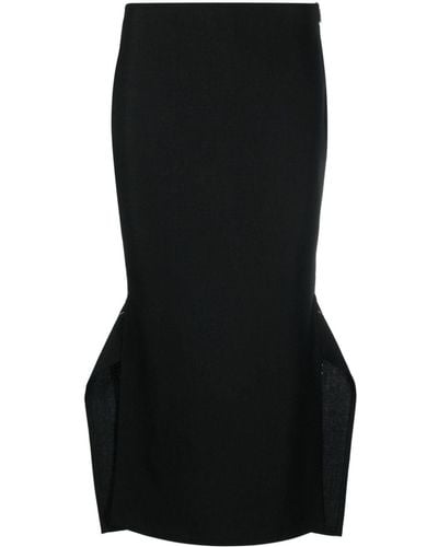 The Row Fishtail Pencil Skirt - Black