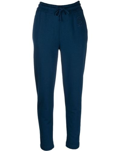 Sonia Rykiel Logo-embroidered Track Trousers - Blue