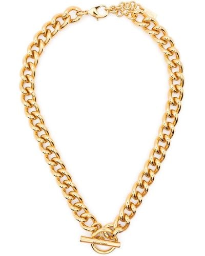 Moschino Curb-chain necklace - Mettallic