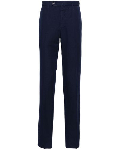 Incotex Mid-rise Tapered Trousers - Blue