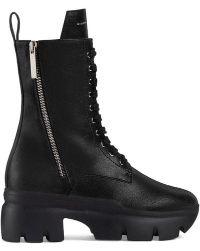 Giuseppe Zanotti Apocalypse Lace-up Block-heel Boots - Black