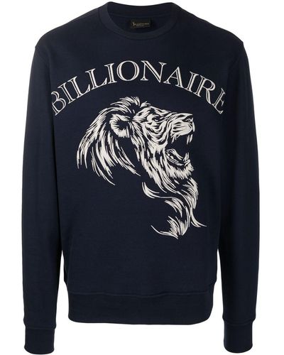 Billionaire Logo-print Detail Sweatshirt - Blue