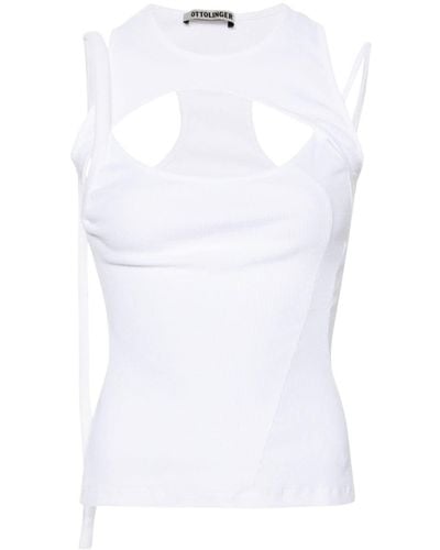 OTTOLINGER Layered Ribbed Tank Top - White