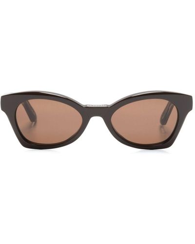 Balenciaga Sonnenbrille mit geometrischem Gestell - Braun