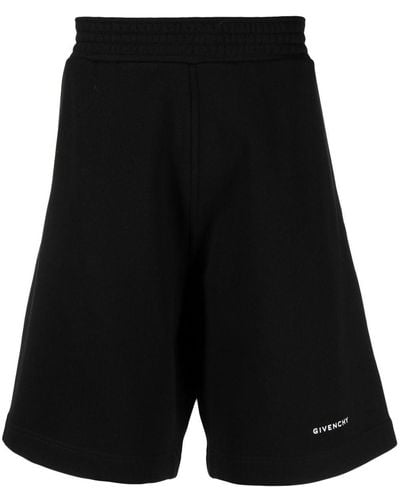 Givenchy Pantalones cortos de chándal con logo - Negro