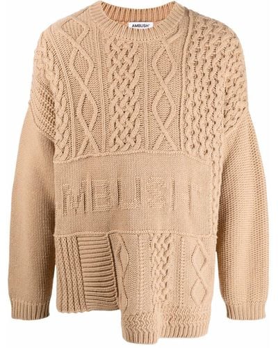 Ambush Sweaters Beige - Natural