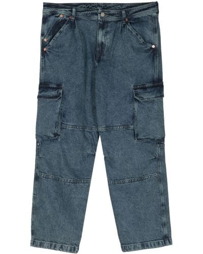 PS by Paul Smith Drop-crotch Cargo Jeans - Blue