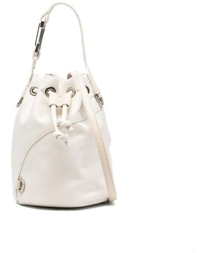 Eera Faux-leather Bucket Bag - White