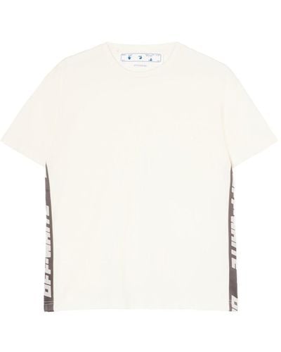Off-White c/o Virgil Abloh T-shirt Met Logoband - Wit