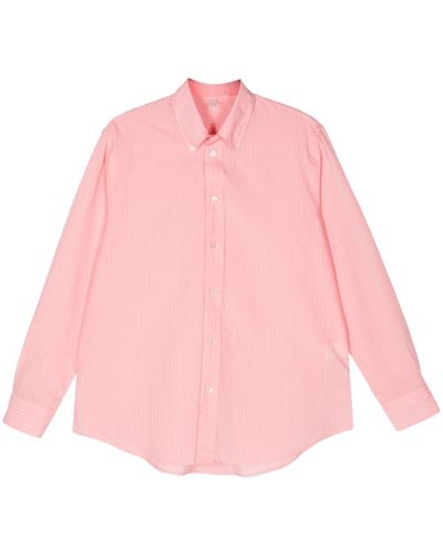 sunflower Pinstriped Cotton-blend Shirt - Pink