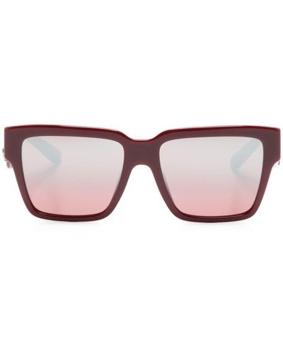 Dolce & Gabbana Logo-plaque Rectangle-frame Sunglasses - Pink