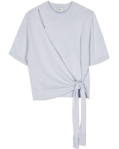 Jonathan Simkhai Hudson Tie-fastening T-shirt - White