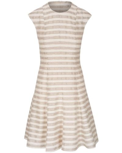 Akris Punto Striped Flared Dress - Natural