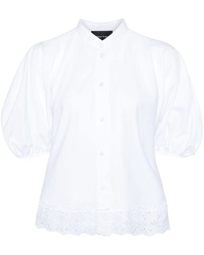 Simone Rocha Puff-sleeve Cotton Shirt - White