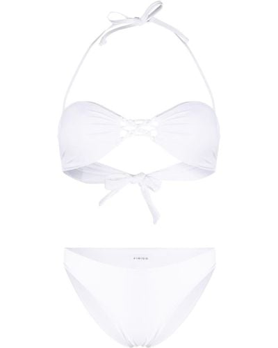 Fisico Braided-detail Halterneck Bikini - White
