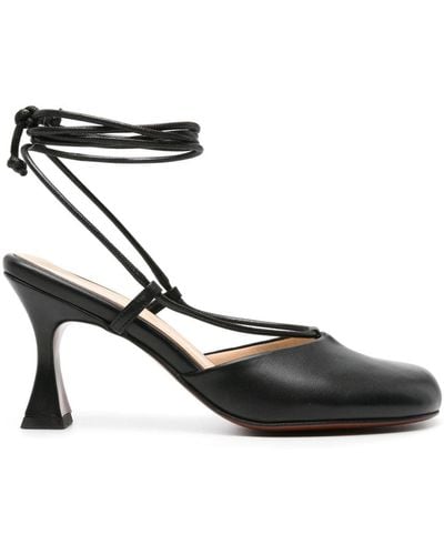 MANU Atelier Pina 80mm Leather Court Shoes - Black