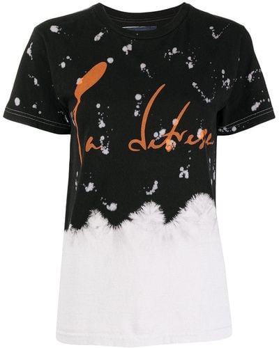 LA DETRESSE Logo-print Cotton T-shirt - Black