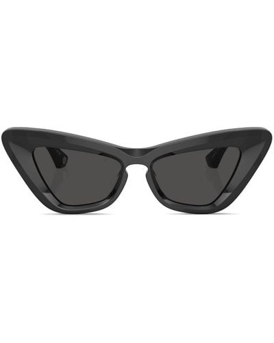 Burberry Rose-monogram Cat-eye Sunglasses - Black