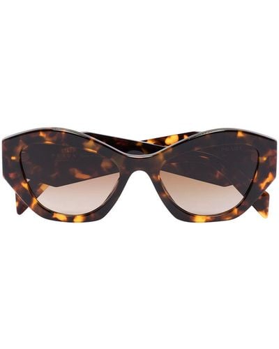 Prada Tortoiseshell-effect Cat-eye Frame Sunglasses - Brown