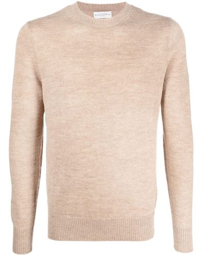 Ballantyne Crew Neck Alpaca-wool Sweater - Natural