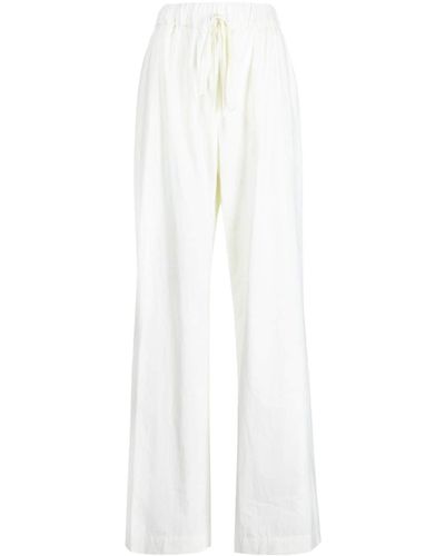 Bondi Born Portici Wide-leg Cotton Pants - White