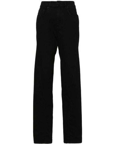 Mugler Tapered-Jeans mit hohem Bund - Schwarz