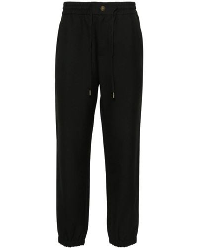 Versace Jeans Couture V-emblem Tapered Trousers - ブラック