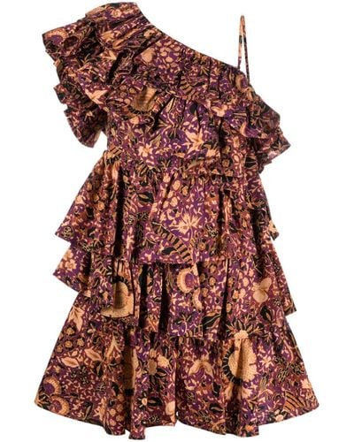 Ulla Johnson Layered-design One-shoulder Mini Dress