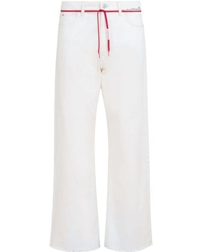 Marni Straight-Leg-Jeans mit Bindegürtel - Weiß