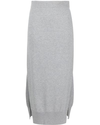 Barrie High-waist Cashmere Maxi Skirt - Gray
