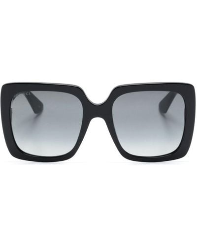 Gucci Sonnenbrille Mit Rechteckigem Rahmen Aus Acetat - Schwarz