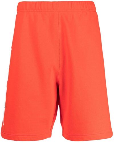 Heron Preston Reg Hpny-print Track Shorts - Orange