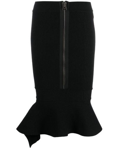 Tom Ford V-neck Virgin Wool Midi Dress - Black