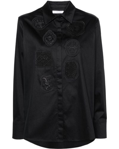 Viktor & Rolf Crochet-detail Long-sleeve Shirt - Black