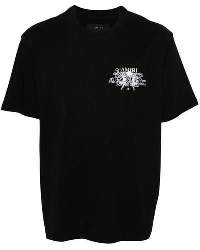Amiri Logo-Print T-Shirt - Black