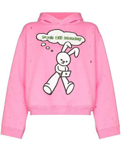 Natasha Zinko Monday Hoodie im Distressed-Look - Pink