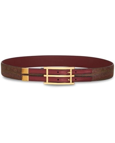 Etro Paisley-print Leather Belt - Brown